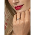 thumbnail image 3 of Gem Stone King 18K White Gold IGI Certified Lab Grown Diamond Solitaire Engagement Ring for Women | 1 Ct Round Cut | E-F Color | VS1-VS2 Clarity | 6-Prongs | Size 8, 3 of 6