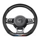 thumbnail image 3 of Funda de volante de cuero con logotipo de automóvil en relieve de fibra de carbono Funda de volante de cuero con logotipo de automóvil en relieve 3D, 3 of 6