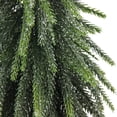 thumbnail image 3 of Northlight 14" Green Glitter Weeping Mini Pine Christmas Tree in Burlap Covered Vase - Unlit, 3 of 4