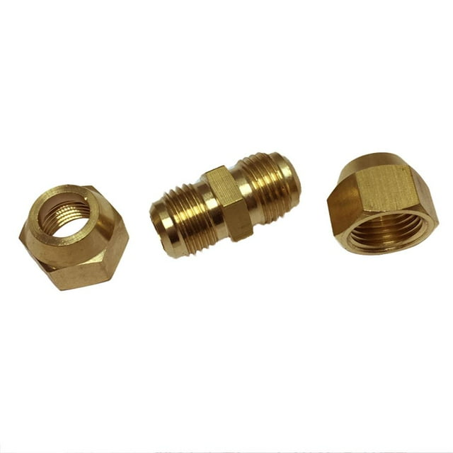 de compresión para accesorios de tubería de latón con diámetro exterior de tubo de 6 × 6 mm × 16 mm, / adaptador de manguera de latón φ10 × φ10mm Yotijar Fontanería de conector recto