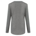 thumbnail image 4 of Vedolay Long Sleeve Shirts Sweatshirt for Women Fall Oversized Half Zip Pullover Long Sleeve Shirt,Gray S, 4 of 5