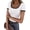 White, variant on Women Short Sleeve Tops Square Neck Ribbed Knit Color Block T Shirts Fitted Casual Summer 2026 Trendy Basic Tees White Medium