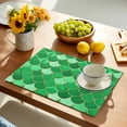 thumbnail image 5 of Placemats Set of 4, Green Fish Scales Place Mats Ombre Fish Tail Tablemats Washable Placemat Table Decoration for Kitchen Table Dinner Party Home Decor Indoor Outdoor 13x19 Inch, 5 of 9