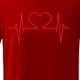 thumbnail image 4 of Camiseta con estampado de cardiograma de amor de color sólido de manga corta informal para el día de San Valentín Pompotops oipoqjl3849, 4 of 5