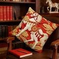 thumbnail image 5 of Horse Print Pillow Cover 18x18 Inch, Farmhouse Soft Cotton Decorative Throw Pillow Case with Hidden Zipper for Couch Sofa Living Room Bedroom, 5 of 6