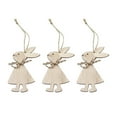 thumbnail image 3 of 6PCS Wooden Easter Rabbit Hanging Decor Cute Rabbit Wood Pendant Cartoon Bunny Crafts Decorative Hanging Ornaments for Easter Party Style 1, 3 of 8
