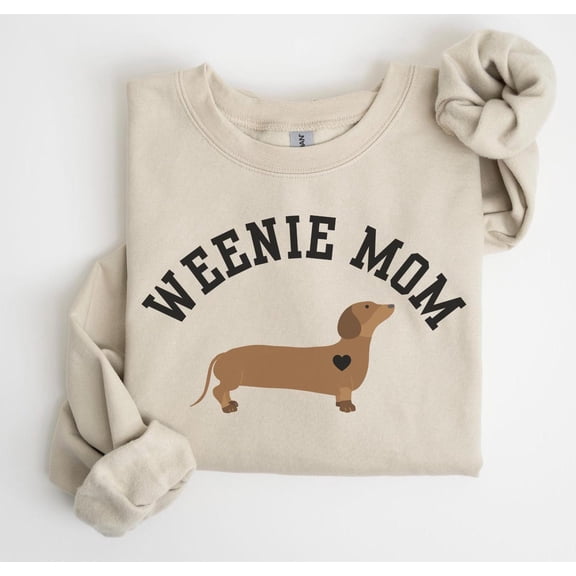 Dachshund Sweatshirt Weenie Mom Crewneck Sweatshirt KMH Gift for Dachshund Lovers Funny Dachshund Owner Gift Wiener Dog Mom Sweatshirt