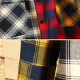 thumbnail image 5 of TNOBHG Lapel Long Sleeve Shirt Men's Colorblock Plaid Print Single-breasted Loose Long Sleeve Lapel Buttons Streetwear Casual Cardigan Shirt Coat Casual, 5 of 8