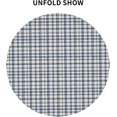 thumbnail image 3 of Round Tablecloth 60 Inch, Blue Checks Stripes Circle Dining Table Cover Waterproof Table Top Cover Round Outdoor Tablecloth for Dining Table, Buffet Parties and Camping, 3 of 8