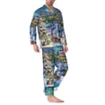 thumbnail image 2 of Lsque Christmas Tree Pattern Long Sleeve Pajama Set for Men - Soft 2-Piece Sleepwear and Loungewear Set with Pockets, Comfy Nightwear-XX-Large, 2 of 7