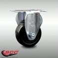 thumbnail image 2 of 3 Inch SS Hard Rubber Wheel Rigid Top Plate Caster Service Caster Brand, 2 of 2
