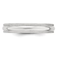 thumbnail image 3 of 10K White Gold Ring Band Wedding Milgrain Standard Half Round, 3 of 4