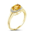 thumbnail image 2 of JewelersClub Citrine Ring Birthstone Jewelry – 1.10 Carat Citrine 14K Gold Plated Silver Ring Jewelry with White Diamond Accent – Gemstone Rings with Hypoallergenic 14K Gold Plated Silver Band, 2 of 4