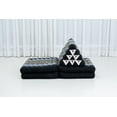 thumbnail image 6 of Leewadee 4-Fold Mat with Triangle Cushion – Firm TV Pillow, Foldable Mattress with Cushion Made of Kapok, 89 x 20 inches, Black Red, 6 of 6