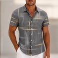 thumbnail image 2 of Zhanqunnn Men's Shirt Short Sleeves Printed Button Down Summer Beach Casual Shirtsd Shirts Mens Tie Mens T Shirts Mens T Shirts Casual, Size L, 2 of 4
