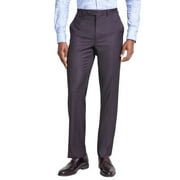 Tallia Mens Classic fit Dress Pants 44 / 32 Burgundy Wine Red Stretch