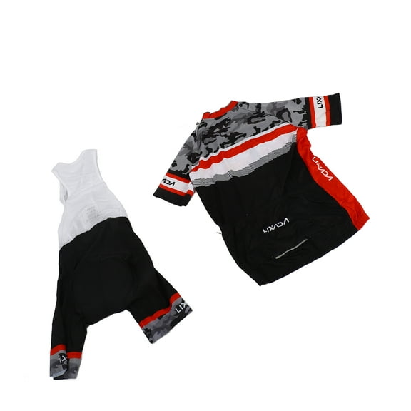 Lixada Summer Cycling Jersey Set Short Sleeve  Shirt And Padded Bib Shorts Breathable  Bike Riding Biking Cycling Suit