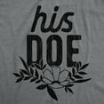 thumbnail image 2 of Womens His Doe Tshirt Funny Deer Hunting Antlers Couples Relationship Graphic Novelty Tee Womens Graphic Tees, 2 of 7