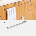 thumbnail image 1 of Estante para baño que ahorra espacio para toallas enrolladas, duradero y práctico toallero de acero inoxidable para puerta de armario de cocina, 1 of 7