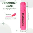 thumbnail image 2 of Uxcell Highlighter Pen, 4 Pack Water Based Broad Tip Writing Marker Pens Cute Pastel Colored Highlighter Studying Supplies for Office Home Daily Use, H5713 Pink, 2 of 6