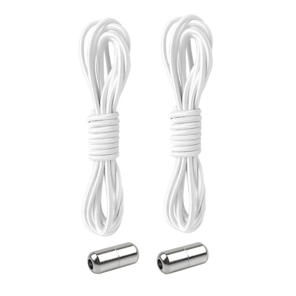 Lacets Élastiques Type Boucle Lacets Type Boucle Lacets Métal Verrouillage Chaussures Lacets, Blanc