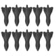 thumbnail image 2 of 10Pcs Carbon Fiber Style Universal Car Rear Roof Shark Fins Spoiler Wing Decor, 2 of 9