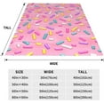 thumbnail image 2 of Pink Donut Blanket Gifts for Women Girls Decorative Sprinkle Dessert Print Bedroom Food Blankets Decorations Doughnut Poster Decor Soft Plush 80"x60" Travel Picnic All Season Donut Lover Funny, 2 of 6