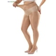 thumbnail image 7 of BadPiggies Super Durable Sheer Pantyhose Plus Size, 2 Pack 40D Queen Size Tights Straight Crotch Stocking for Chubby Girls Women, 7 of 7