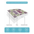 thumbnail image 5 of Quilts Twin-XL Size Bedding Set, Purple Green Botanical Lightweight Quilted Comforter, Spring Floral Summer Rustic Soft Reversible Bedspread Coverlet with Pillow Covers for All Season, 68" x 98", 5 of 7