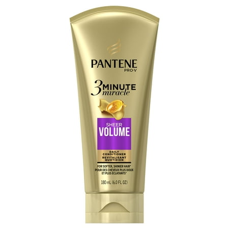 Pantene Sheer Volume 3 Minute Miracle Daily Conditioner, 6.0 fl