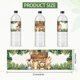 thumbnail image 2 of 30 hojas de etiquetas para botellas de agua con temática de safari, pegatinas con diseño de tigre, león y jirafa para botellas de agua, etiquetas personalizadas para botellas de agua potable., 2 of 9