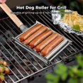 thumbnail image 2 of 2 Pcs Rouleau à Hot-Dogs pour Gril, Support à Saucisses avec Poignée en Bois, Gril à Hot-Dogs BBQ pour Hot-Dogs Cuits Uniformément, 2 of 5