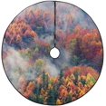 thumbnail image 1 of RYLABLUE Jupe de Sapin de Noël Forêt Automne Brouillard pour Décoration de Fête Intérieure Extérieure 36 Pouces, 1 of 3