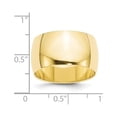 thumbnail image 2 of Primal Gold 10 Karat Yellow Gold 12mm Half Round Band Size 11, 2 of 7