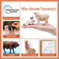 thumbnail image 4 of Conjunto de Figuras de Animales de Granja Toymany Realistas 17 Piezas con Cerca, 4 of 9