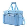 thumbnail image 1 of Bolsa de tejer con asa portátil, bolsa de costura, soporte grande para guardar hilo, de crochet para manualidades, mesa de esquina, banco de tienda, azul, 1 of 8