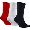 thumbnail image 2 of Jordan Jumpman Crew 3 Pair Men's Socks Black/White/Red sx5545-011, 2 of 2