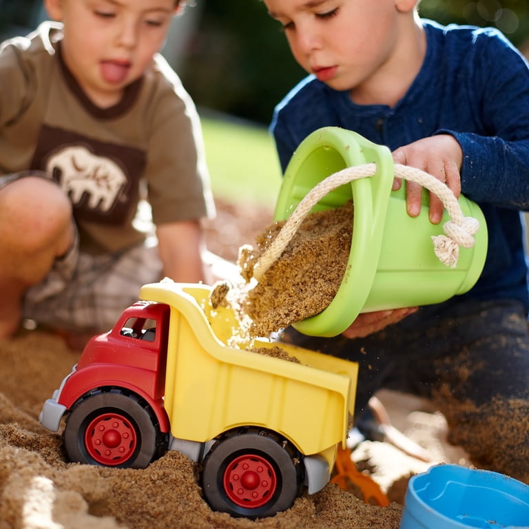 Green Toys Dump Truck, Yellow & Red Recycled Plastic photo 7