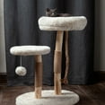 thumbnail image 2 of Habitat Haven Oasis 3-Level 28.5 in  Cat Tree, White, 2 of 5