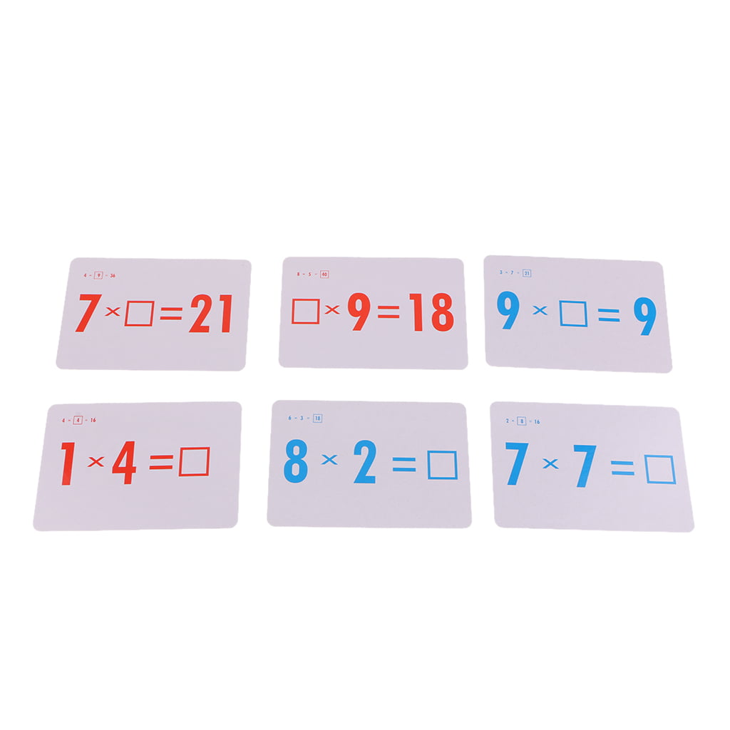 72 Pieces Total Math Flash Cards for Addition and Subtraction Operations 