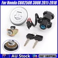 thumbnail image 2 of Ignition Switch Fuel Gas Cap Seat Lock Key Set For Honda CBR250R 300R 2011-2018, 2 of 4