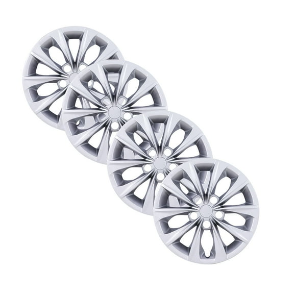 16-inch Set Of 4 Hubcaps Wheel Rims Cover Fit 2015-2017 TOYOTA CAMRY /2015-2017 TOYOTA CAMRY HYBRID Compatible With Steel Wheels Snap On Installation(16-inch,Lacquer)