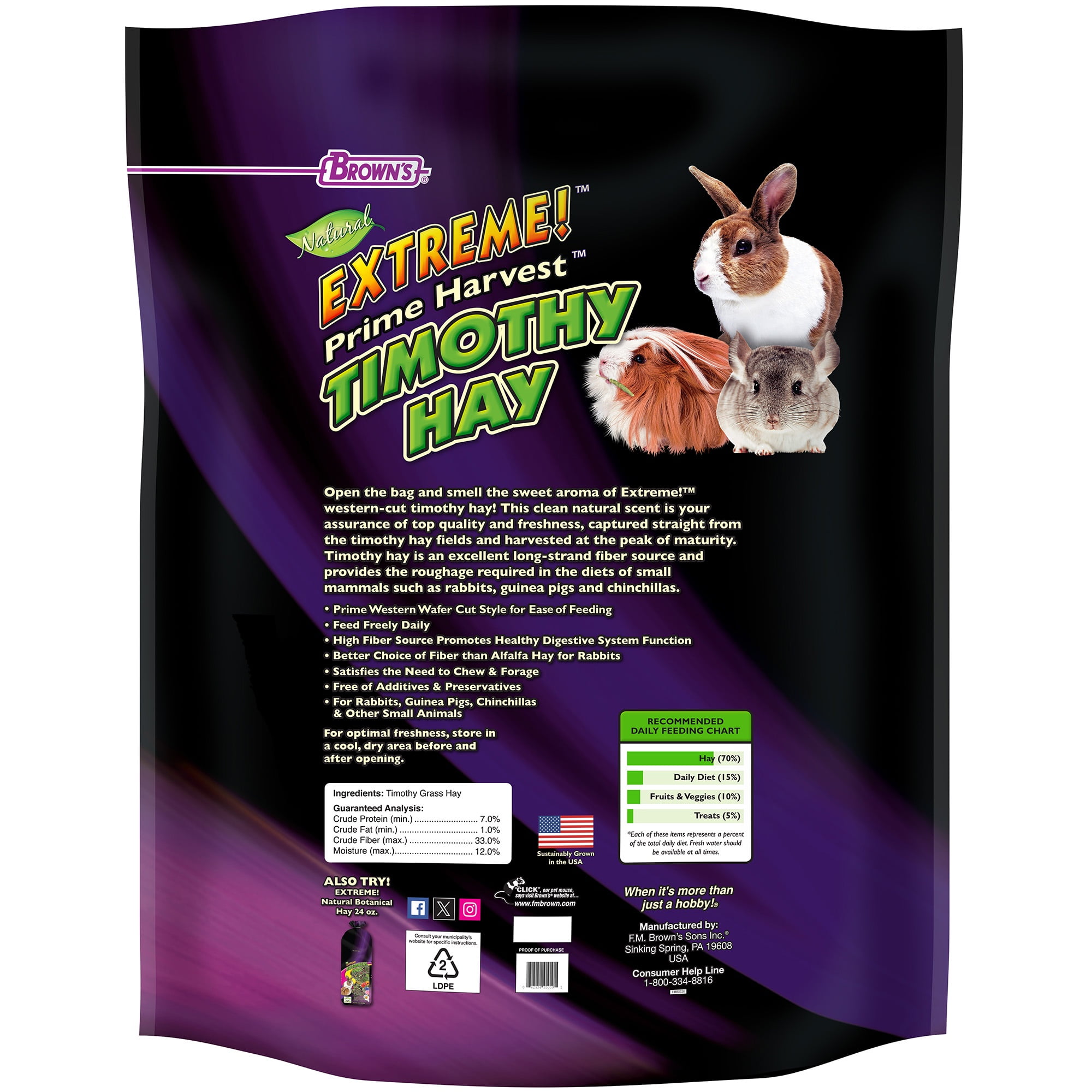 Extreme Timothy Hay, Small Animal Food, 240 oz