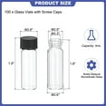thumbnail image 2 of 4ml Clear Glass Vials, 100 Pack Sample Vials with Screw Cap Reagent Media Bottle Leak-Proof, 2 of 5