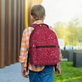 thumbnail image 6 of Yiaed Red Glitter Print School Backpack College Backpack Daypacks for Students High School Spacious and Durable Daypack for Work and Travel-One Size, 6 of 6