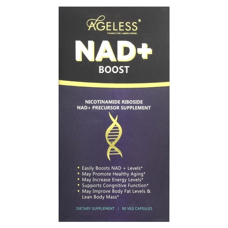 Ageless Foundation Laboratories NAD  Boost, 90 Veg Capsules