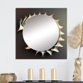 thumbnail image 1 of Designart "3D Fractal Universe Exploration" Fractals Square Mirror For Wall Decor - Large Blue Square Mirror Printed Wall Decor - Transitional Square Living Room Mirror, 1 of 5