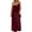 Wine, variant on longantii Casual Dresses for Women Sleeveless Backless Cami Dress V Neck Spaghetti Strap Flowy Beach Summer Loose Vacation Maxi Sundress Black XL