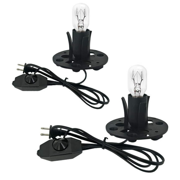 Cordones de lámpara de sal Haraqi Himalayan con atenuador, bombilla E12 de 6 pies y 25 W