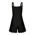 thumbnail image 5 of Weiqiqre Womens Athletic Shorts Summer Comfy Casual Sleeveless Romper Loose Adjustable Strap Shortalls with Pockets, 5 of 7